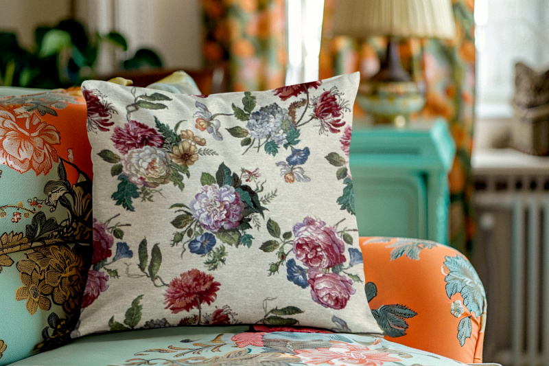 Ervi povlak na polštář Gobelínový - Ráj květin