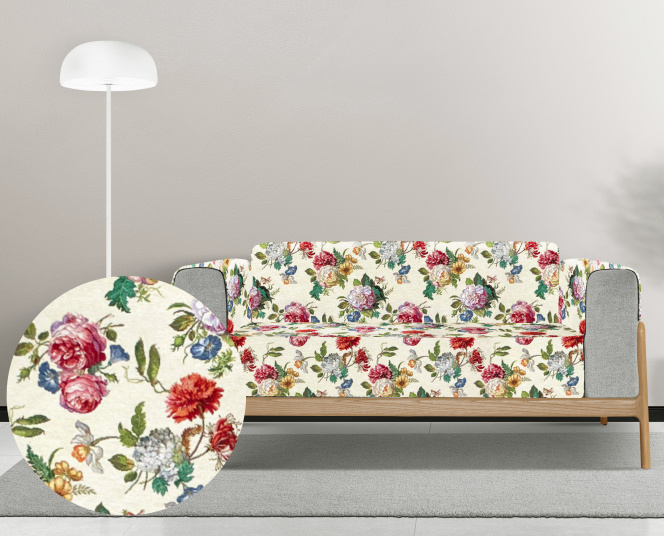 Ervi Gobelínový  přehoz na sedačku/postel - Ráj květin