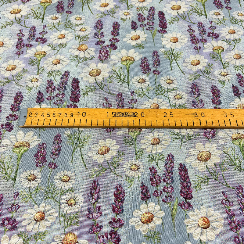 280cm Dekorační/potahová Gobelínová látka šířka - Kouzlo levandule a heřmánku