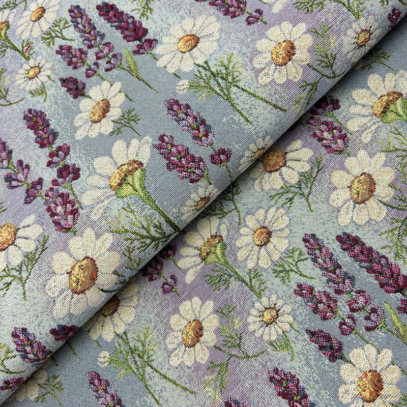 Ervi Gobelínový  přehoz na sedačku/postel - Kouzlo levandule a heřmánku