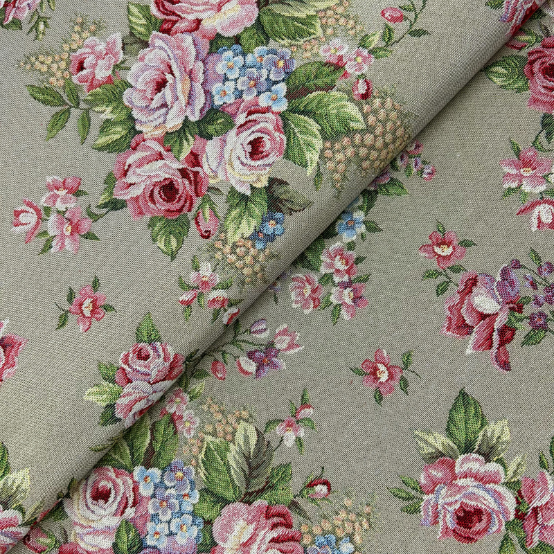 Ervi Gobelínový ubrus na stůl čtvercový - Letní rozkvet na šedohnědém