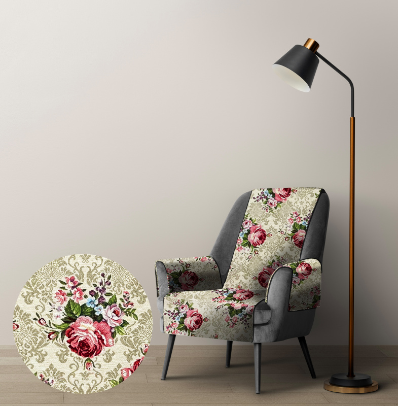 Ervi Gobelínový přehoz na křeslo - Květinová symfonie