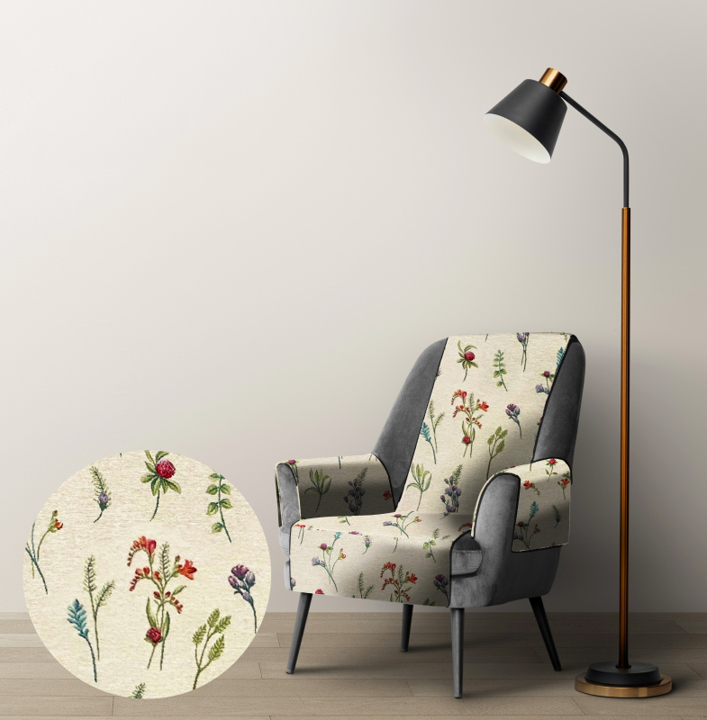 Ervi Gobelínový přehoz na křeslo - Květiny na loukách