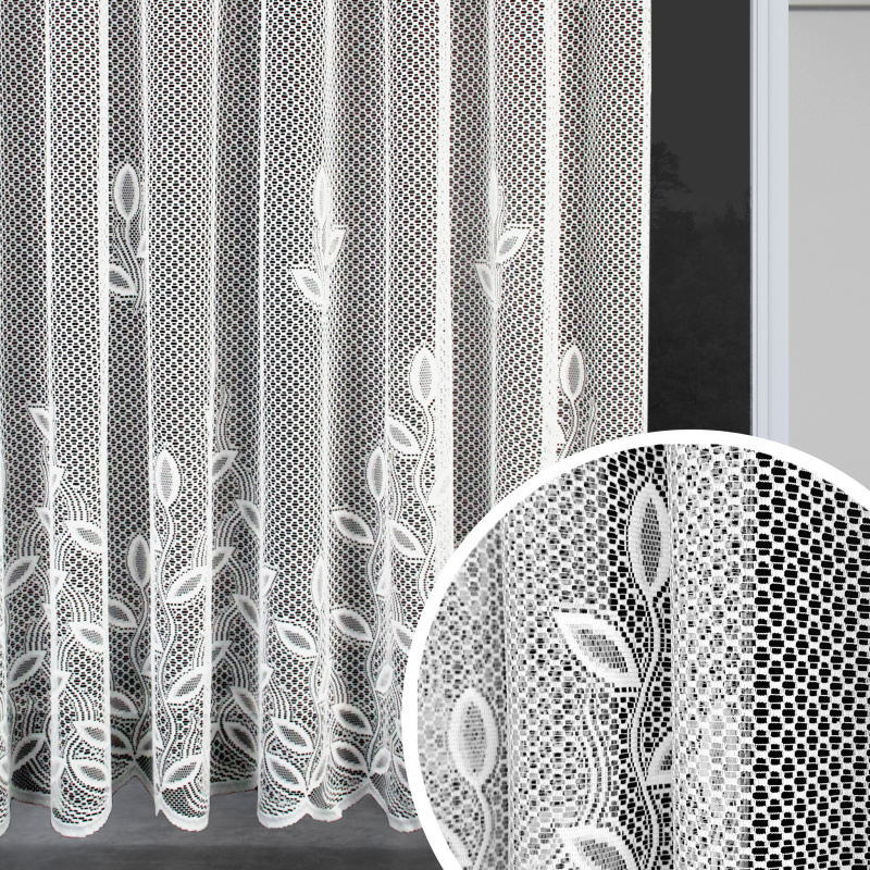 Ervi žakárová záclona bílá 3721, metráž