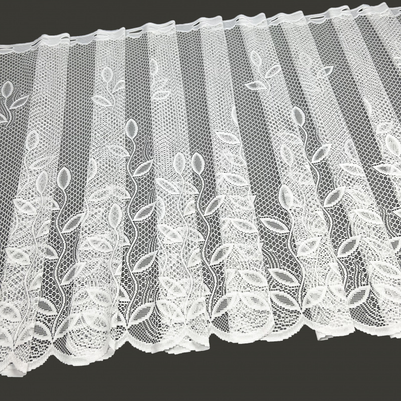 Vitrážová žakárová záclona 3721 - výška 90 cm , metráž