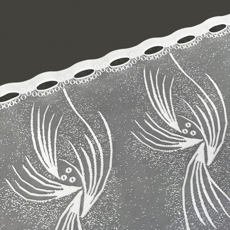 Vitrážová žakárová záclona 7044 - výška 40,60,90 cm , metráž