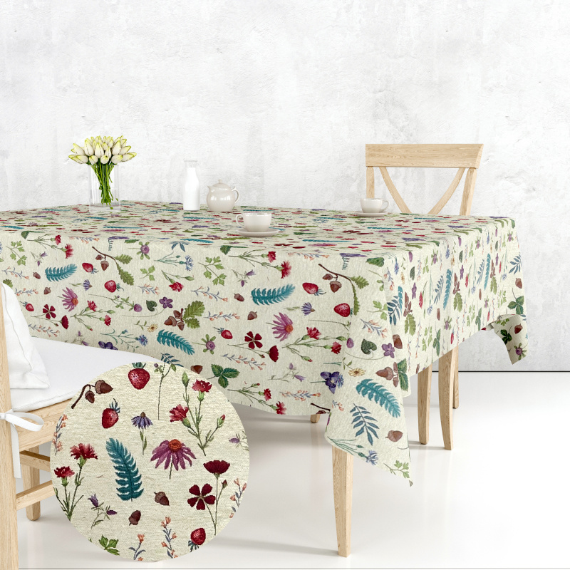 Ervi Gobelínový ubrus na stůl čtvercový - Lesní sen