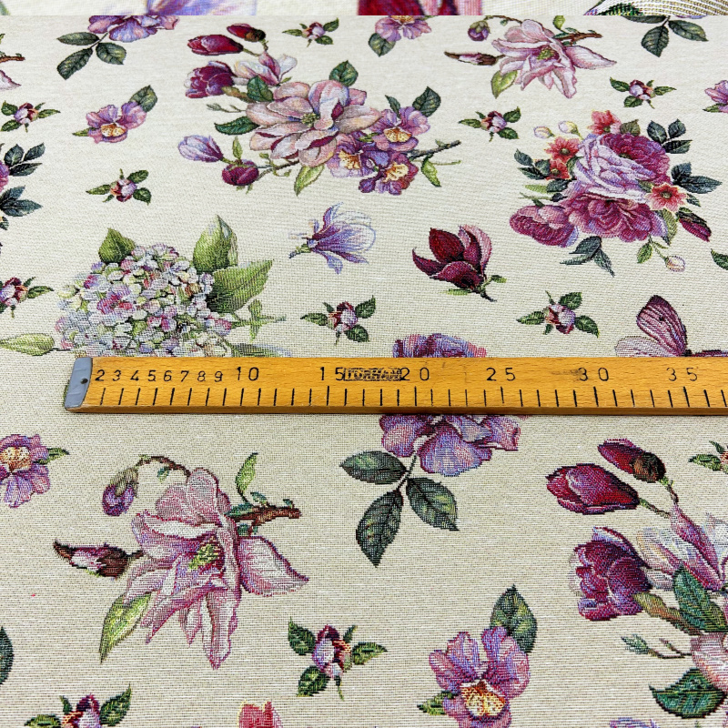 280cm Dekorační/potahová Gobelínová látka šířka - Květinová harmonie