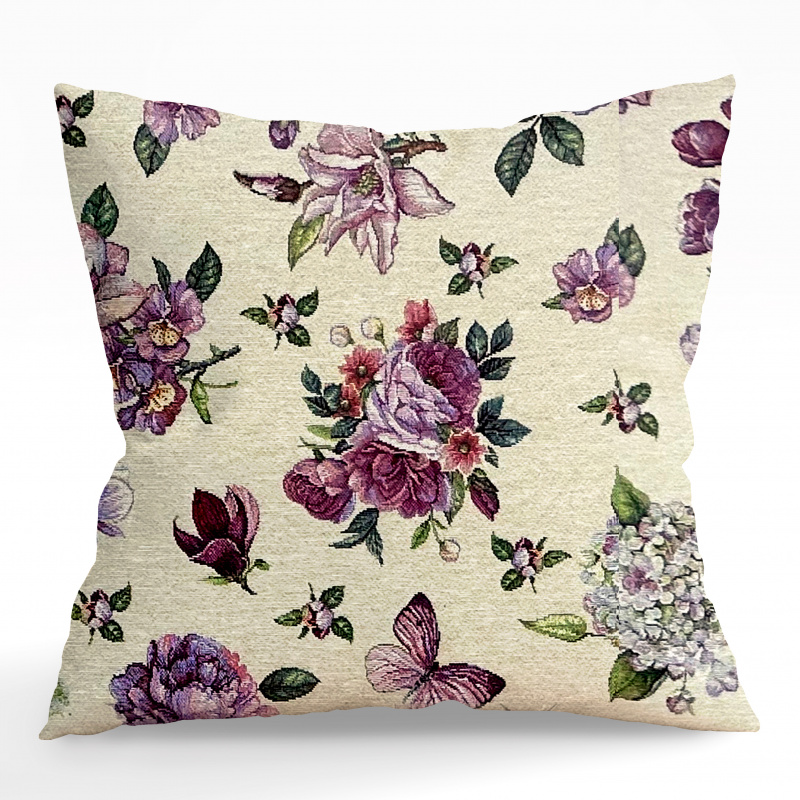 Ervi povlak na polštář Gobelínový - Květinová harmonie
