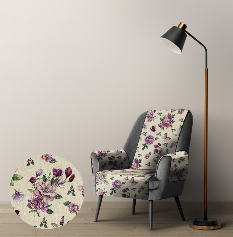 Ervi Gobelínový přehoz na křeslo - Květinová harmonie