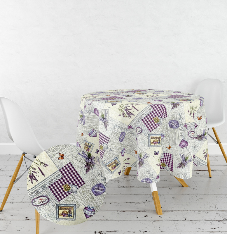 Ervi Gobelínový ubrus na stůl kulatý - Provensálský sen