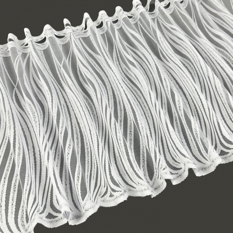 Vitrážová žakárová záclona 7505 - výška 40,60,90 cm , metráž