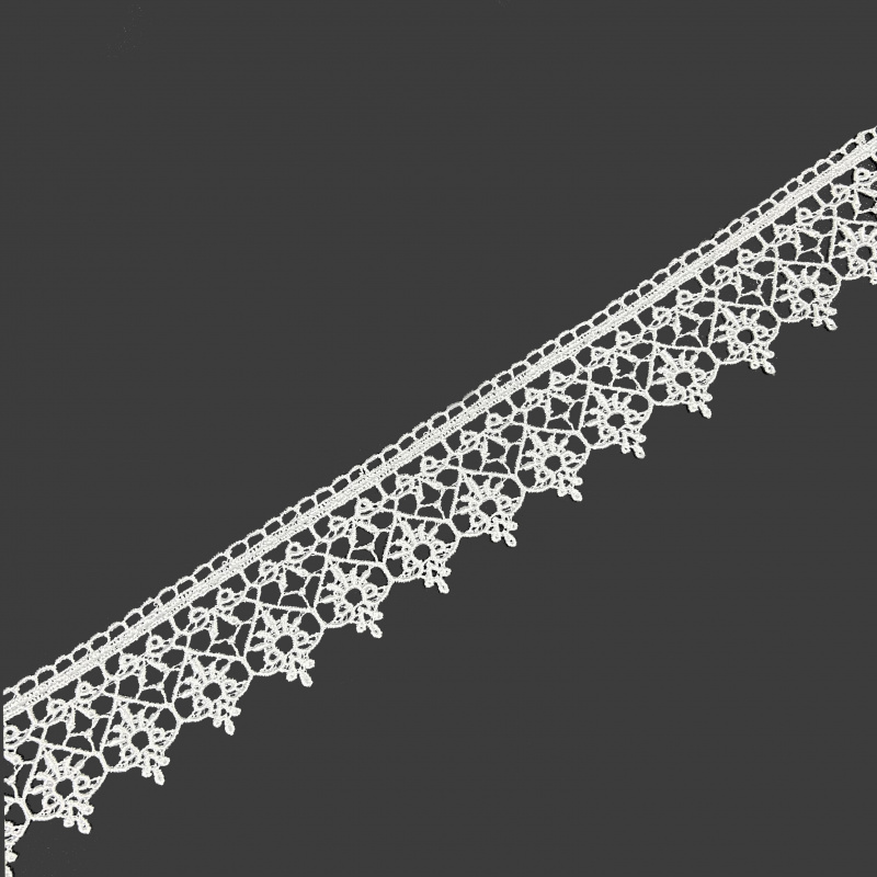 Krajka bíla - 72946 šíře 60 mm , metráž