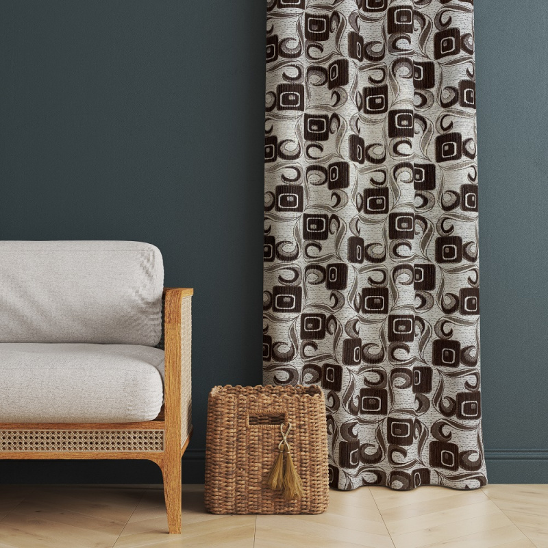 #Ervi gobelínový termo závěs - Tafta hnědá 140x220cm