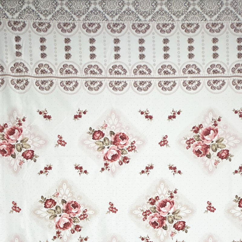 Ervi Bavlněná látka/plátno š.220 cm -  Růže a krajka - 12338-2, metráž