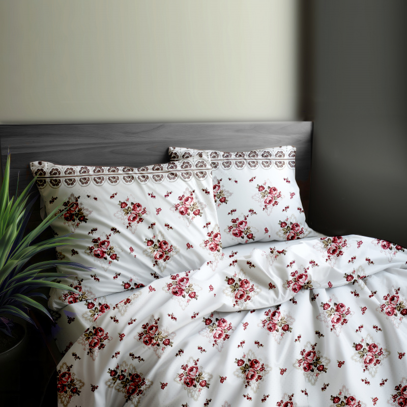 Ervi Bavlněné povlečení  - Růže a krajka