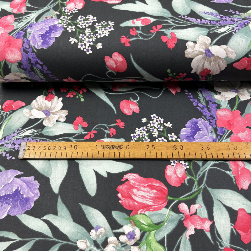 Ervi Bavlněná látka/plátno š.240 cm -  Květinová elegance 2 - 30132-4, metráž