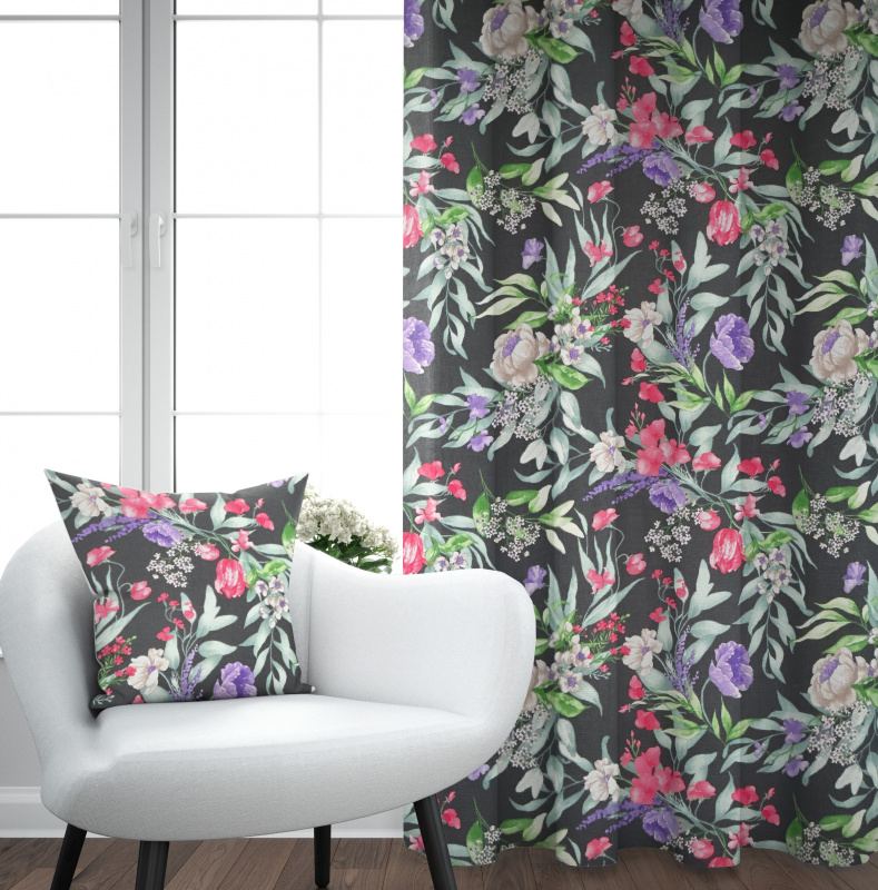 Ervi Bavlněný závěs - Květinová elegance 2