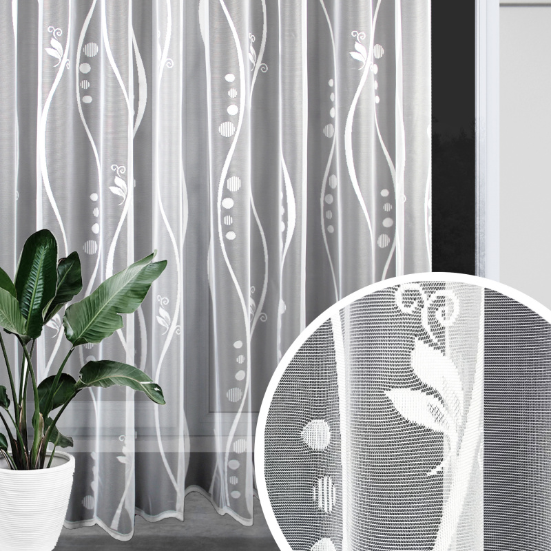 Ervi žakárová hotová záclona s řasící páskou - 8150 (různé velikosti)