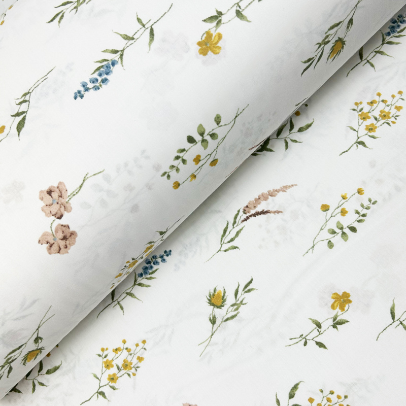 #Ervi Bavlněné povlečení oboustranné - Rozkvetlá louka/levandulové 140x200 cm