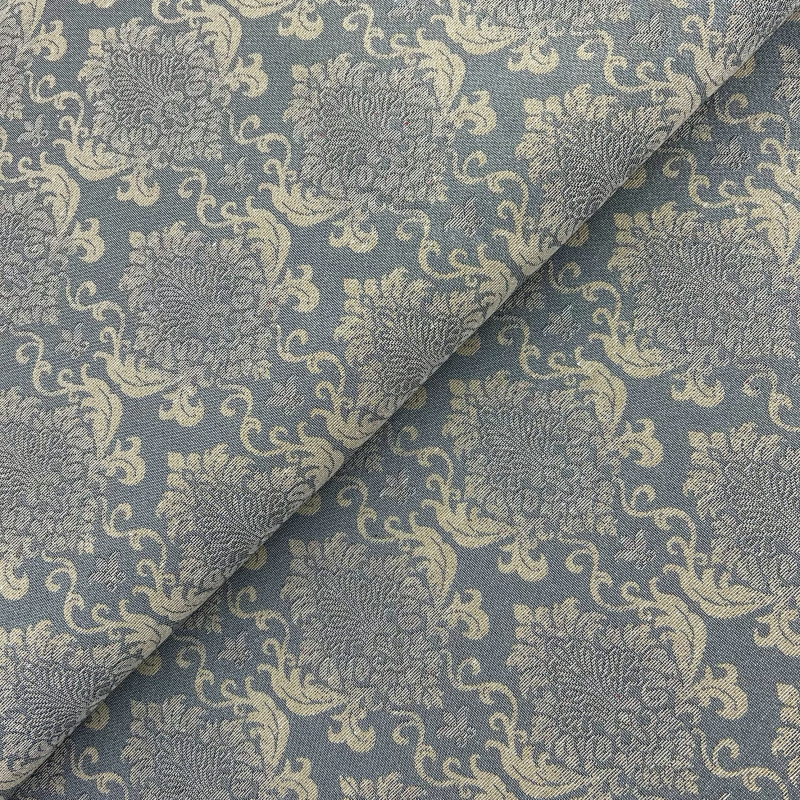 Ervi Gobelinový běhoun na stůl - Barokní Sny na šedo-modrém