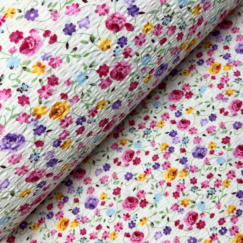 Ervi bavlněné KREPOVÉ povlečení DUO -  Květy na lilkovém