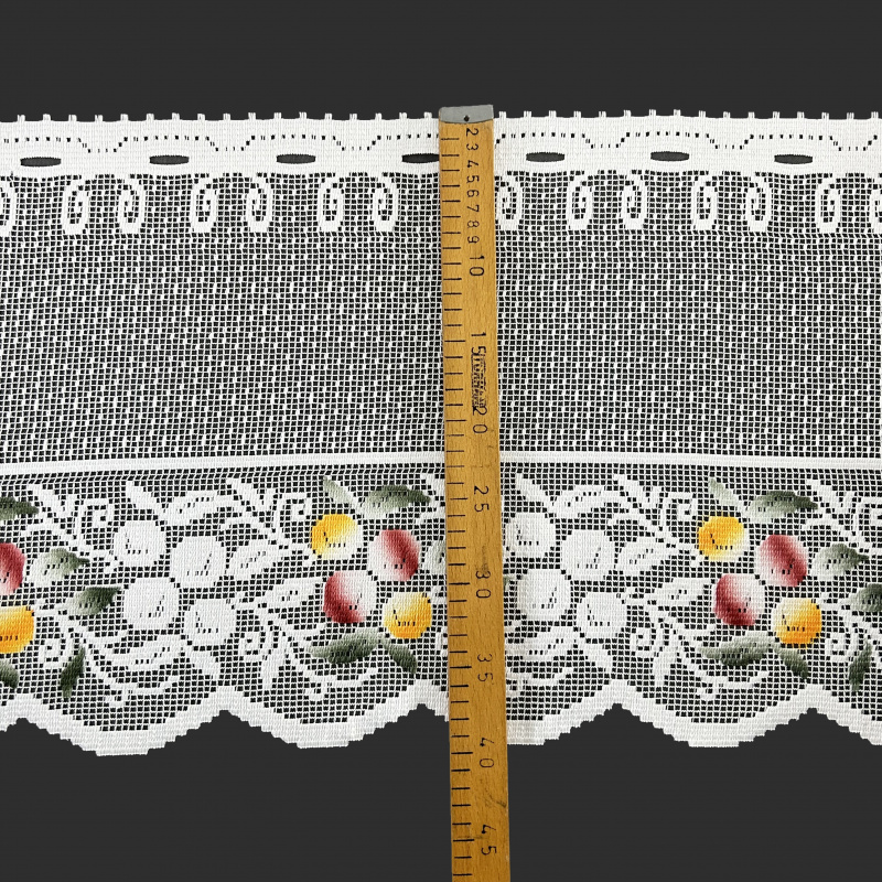 Vitrážová žakárová záclona 6020 - výška 40 cm , metráž