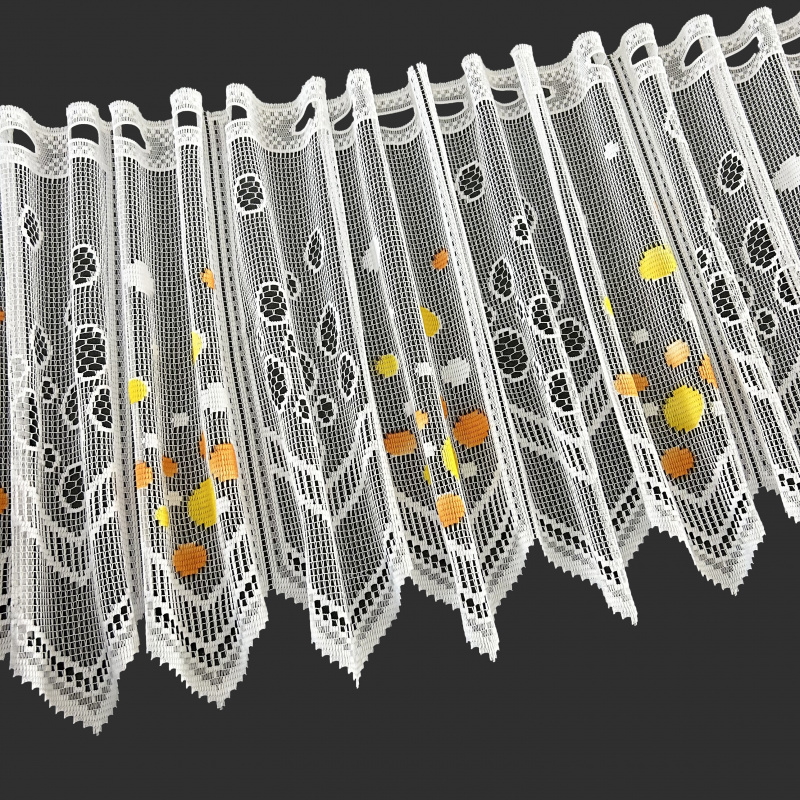 Vitrážová žakárová záclona 186 - výška 40,60cm , metráž