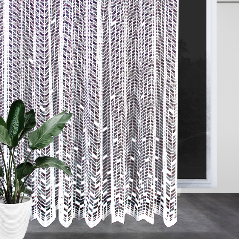 Ervi ﻿žakárová záclona bílá 251, metráž