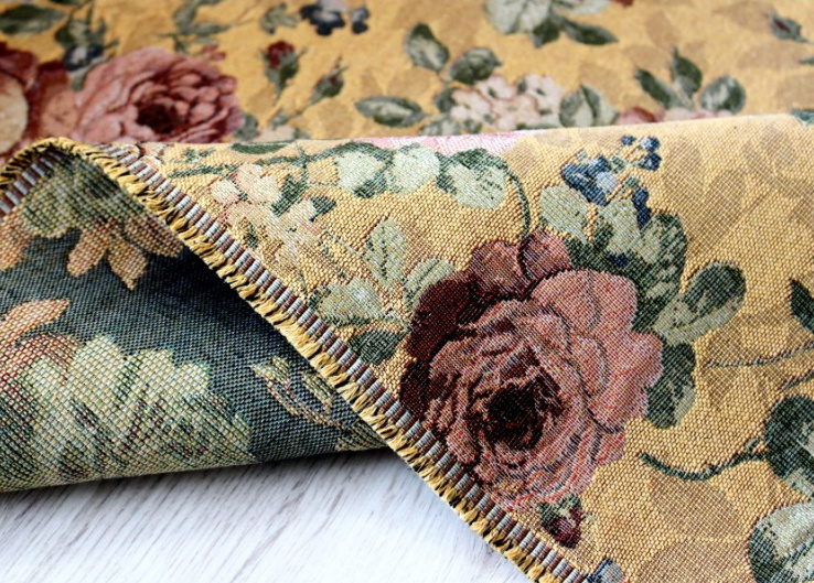 Ervi Gobelínový ubrus na stůl obdélníkový - Gold hořčice