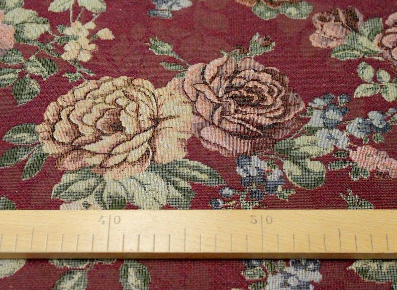 Ervi Gobelínový přehoz na postel jednolůžko/dvoulůžko - Gold bordo