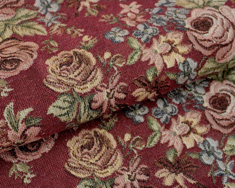 Ervi Gobelínový přehoz na postel jednolůžko/dvoulůžko - Gold plus bordo