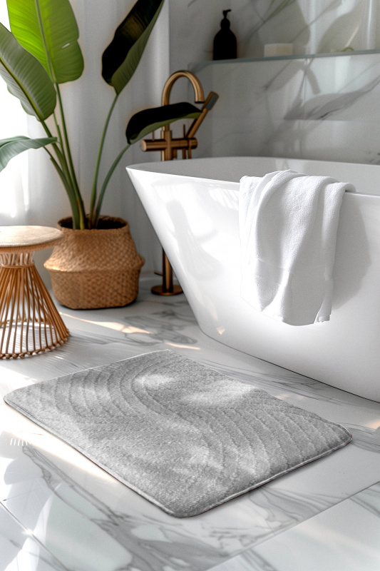 Koupelnová předložka CTN světlé šedá Comfort, 2 set