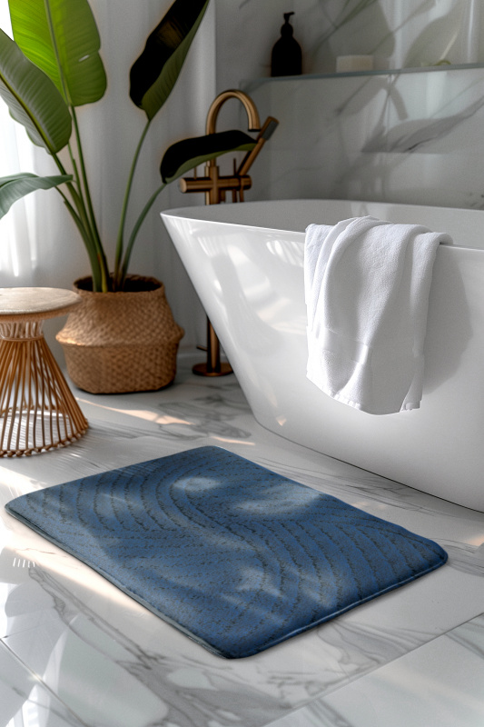 Koupelnová předložka CTN tmavě modrá Comfort, 1 set