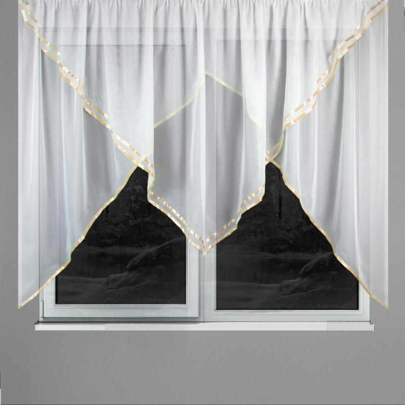 Ervi kusová hotová Voálová záclona - meruňková