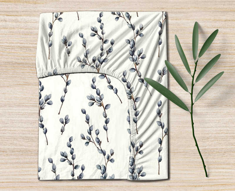 Ervi Bavlněné napínací prostěradlo - Kočičky - vrba