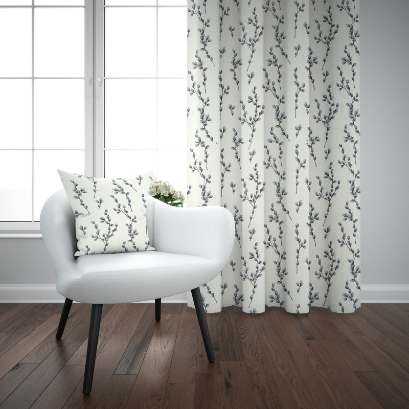 Ervi Bavlněný závěs - Kočičky - vrba