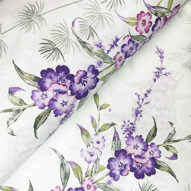 Ervi Bavlněná látka/plátno š.240cm - Pohádková louka fialová - 29101-18, metráž