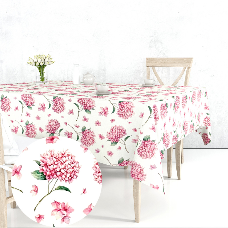 Ervi Teflonový ubrus na stůl obdélníkový Royal Lux - Letní hortenzia