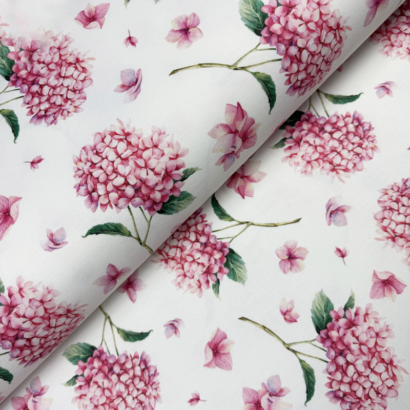 Ervi Teflonová látka Royal Lux š.180 cm - Letní hortenzia, metráž
