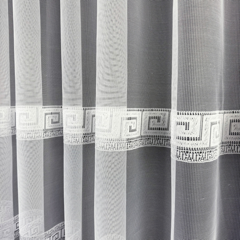 Ervi ﻿žakárová záclona bílá 7335, metráž