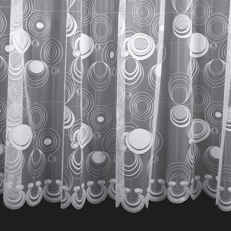 Ervi vitrážová žakárová záclona bílá 7463 výška 90 cm, metráž