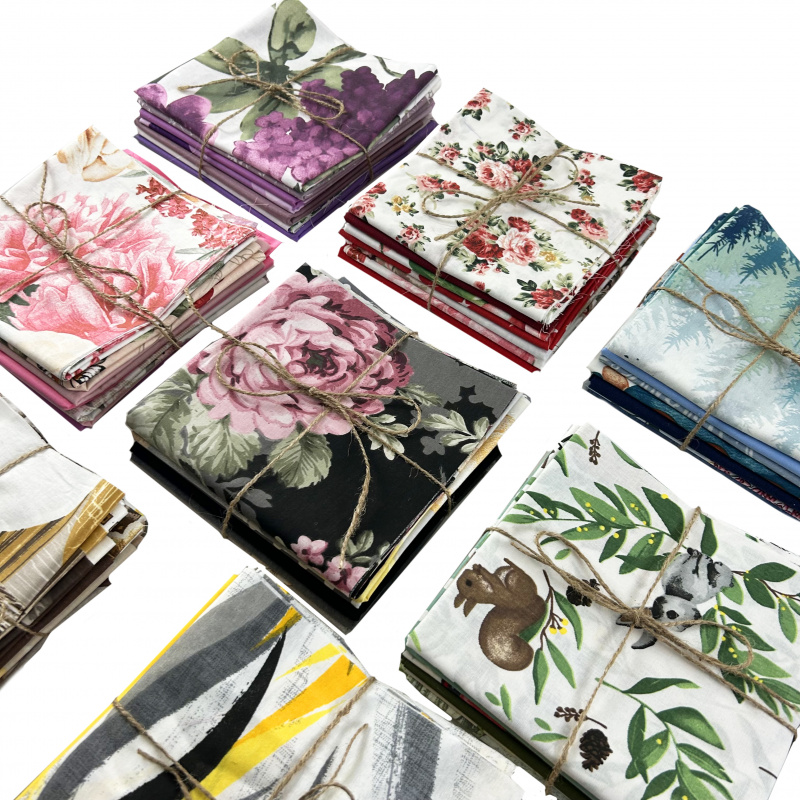 2 kg Zbytková metráž látek bavlna - mix vzorů a barev