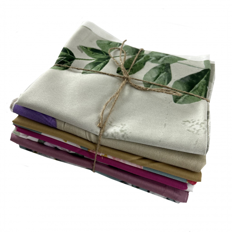 Zbytková metráž látek bavlna krep - mix vzorů a barev 0,5 kg - kopie