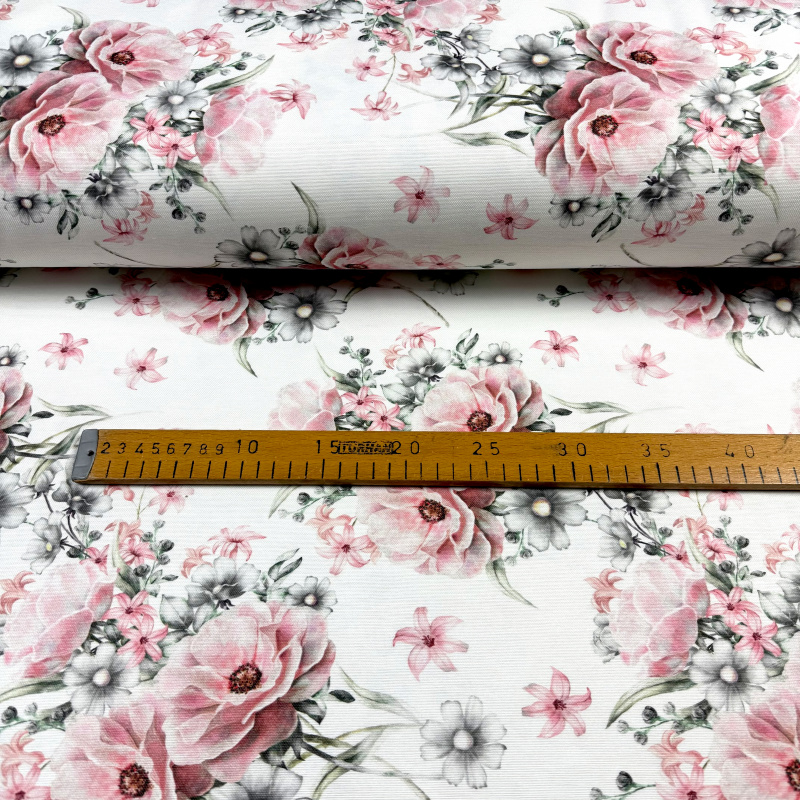 Ervi Teflonový ubrus na stůl kulatý Royal Lux - Růžová nostalgie