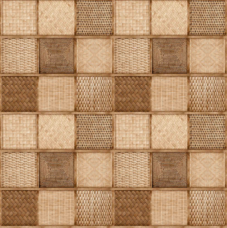 Ubrus PVC FL-1436-02 - Ratanová mozaika (různé velikosti)