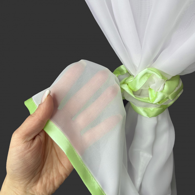 Ervi kusová hotová Voálová záclona Ella - zelená