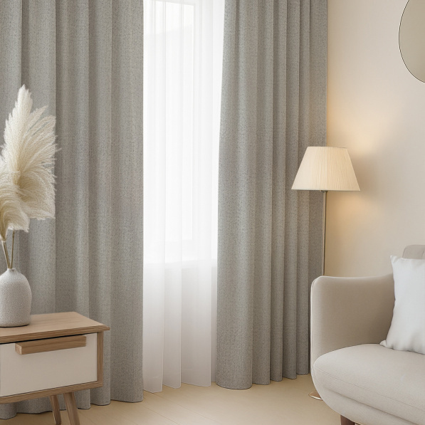 Ervi Blackout 100% zatemňovací závěs NV 21 - teple šedý