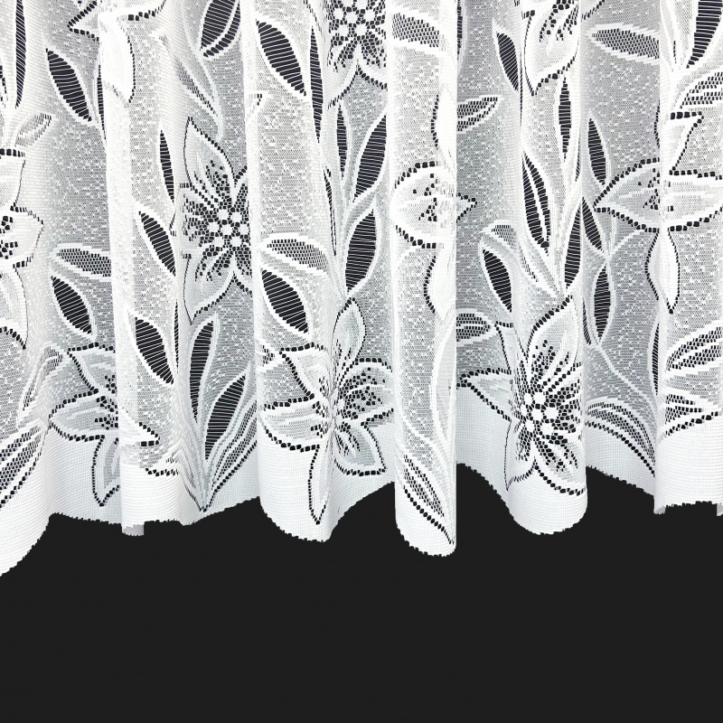 Ervi ﻿žakárová záclona bílá 4644, metráž