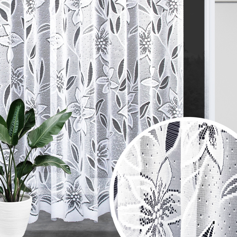 #Ervi žakárová hotová záclona s řasící páskou - 4644 160x155 сm